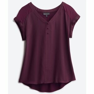 Dark Purple Blouse by FORTUNE + IVY